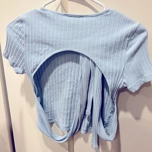 Never worn Crop top, she ties in the back and is open back